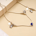 Naughty Elephant Drops with Evil Eye Adjustable Anklet