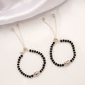 Adjustable Crystal Design Silver Baby Anklets