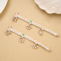Dual Colour Enamel Baby Silver Anklet