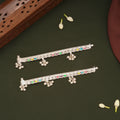 Minimal Heart Design Colourful Enamel Silver Anklets