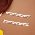 Traditional Star Design Enamel Silver Anklets