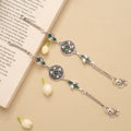 Antique Circle Flower Silver Anklet