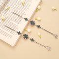 Blossom Flower Pattern Emerald Silver Anklet