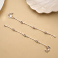 Beautiful Colour Beaded Baby Silver Anklet