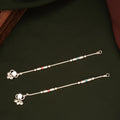 Classic Barrel Shaped Enamel Design Silver Anklets