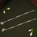 Multicolour Box Design Fancy Silver Anklets