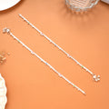 Dainty Beads Round Enamel Silver Anklet