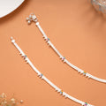 Colour Beads Round Enamel Silver Anklet