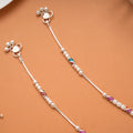 Vibrant Colour Enamel Drops Silver Anklet
