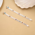 Bold Star Enamel Silver Baby Anklet