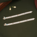 Minimal Multicolour Heart Enamel Silver Anklets