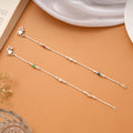 Multicolour Intricate Leaf Enamel Design Silver Anklets