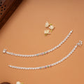 Trendy Twisted Multi Color Enamel Beads Silver Anklets