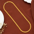 Stylish Bold Twisted Rope Design Gold Chain