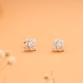 Vibrant Snowflake Stone Silver Stud