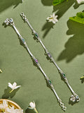 Ruby Emerald Line Symphony Anklet