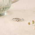 Trendy Single Heart Silver Baby Ring