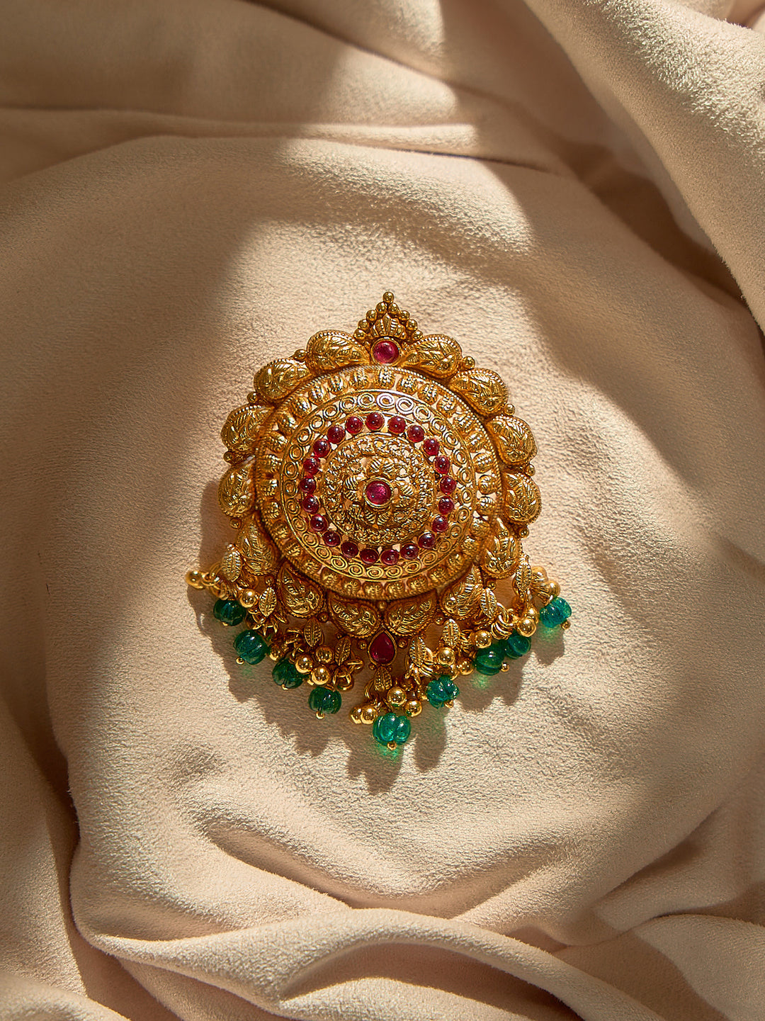 Nagas Ruby Emerald Beads Pendant