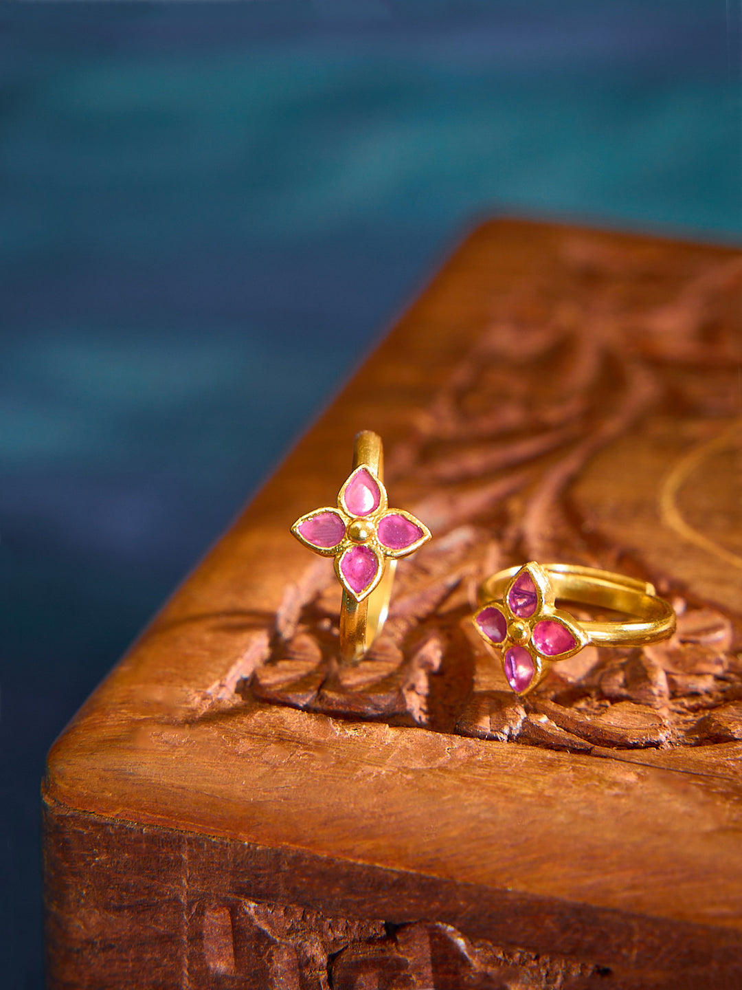 Ruby Dual Tone Toe Ring