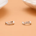 Wave Shine Silver Hoops Stud