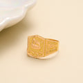 Vintage Engraved Gents Gold Ring