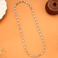 Flat Link Plain Men’s Silver Chain
