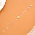 Smiling Yellow Sun Silver Baby Bracelet