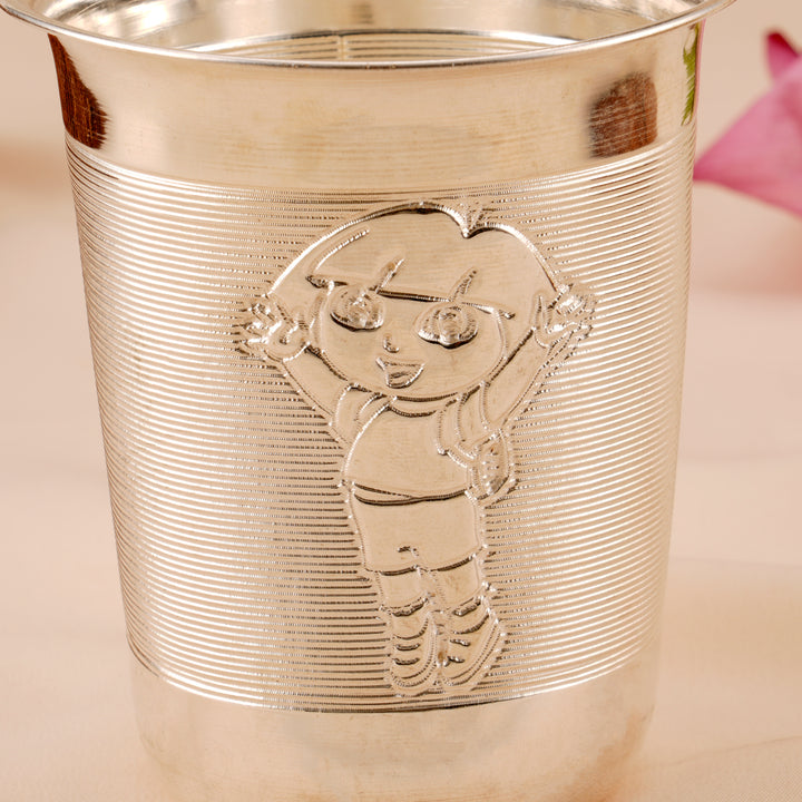 Cartoon Dora Kids Silver Tumbler