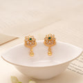 Blossom Floral Spring Design Golden Earring