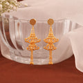 Gold Layered Filigree Tassel Drop Earrings