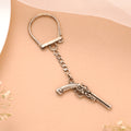 Royal Gun Shape Silver Keychain