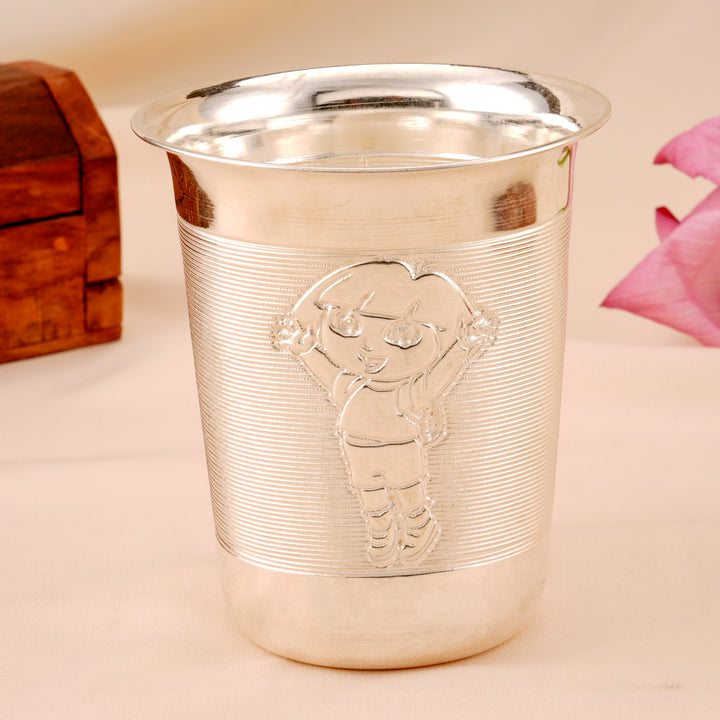 Cartoon Dora Kids Silver Tumbler