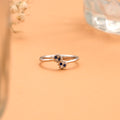 Two Colour Stone with Floral Ring