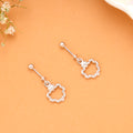 Twisted Heart Flower Silver Koppu Earrings