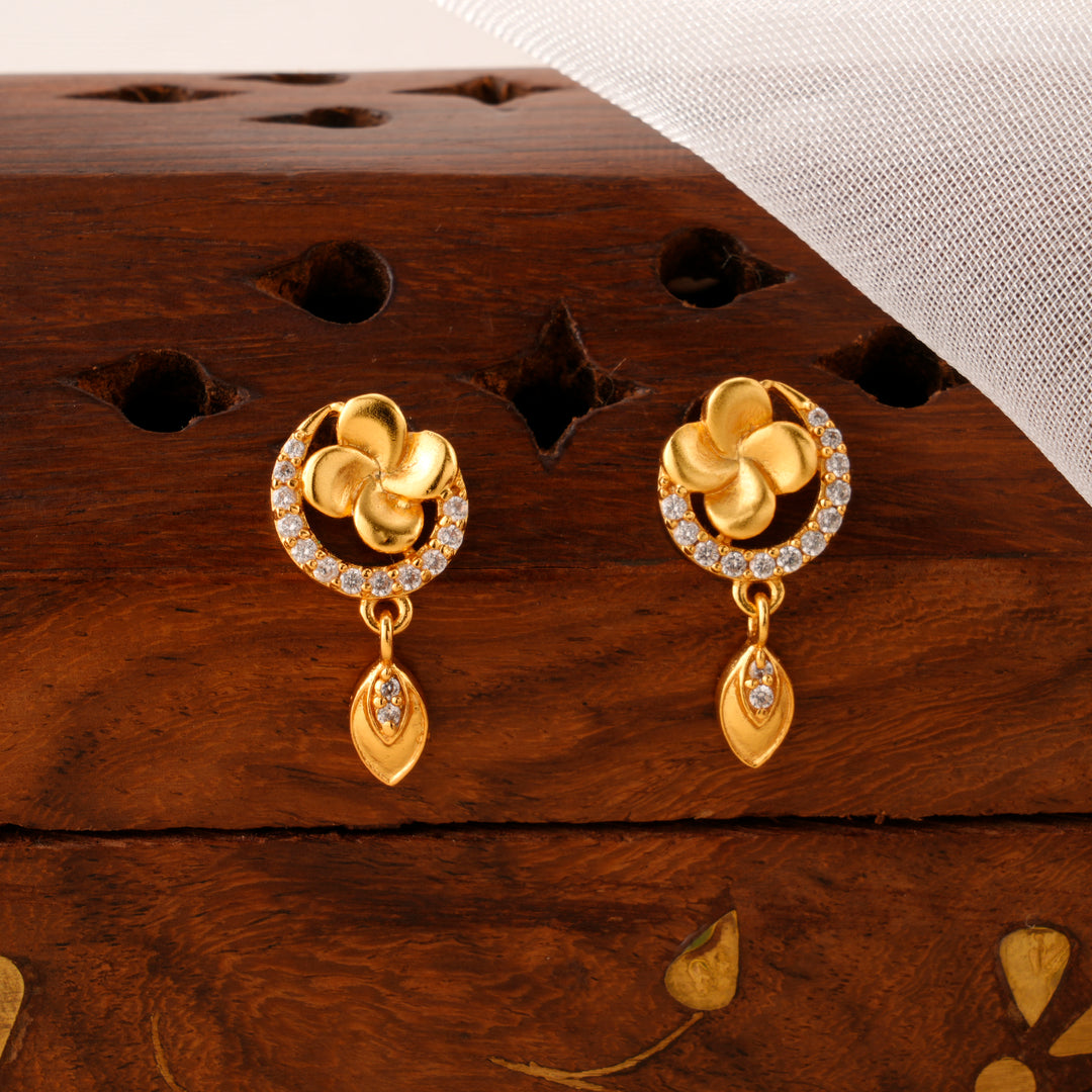 Glimmer Floral Gold-plated Earrings