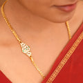 Trendy Single Line Silver Mugappu Chain