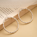 Minimal Twisted Design Silver Baby Bangle