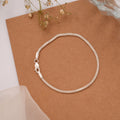 Modern Unisex Silver Flat Bracelet