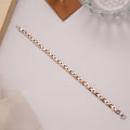 Fancy Dual Tone Silver Puzzle Bracelet