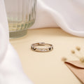 Minimal Love Initial Silver Ring