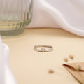 Minimalist Mustache Design Silver Ring