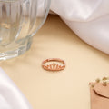 Regal Crown Design Rose Golden Silver Ring