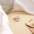Regal Love Letter Heart Shape Silver Ring