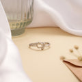 Sleek Floral Pattern Silver Ring