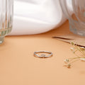 Cute Little Charm Curved Silver Ring