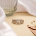 Bezel Set Single Moissanite Silver Ring