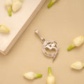 Om Pendant with Stones Silver Pendant