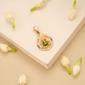 Elegant Hibiscus with Trisul Golden Pendant