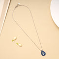 Elegant Evil Eye Blue Stone Silver Chain