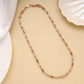 Dual Tone Textured Oval Link Silver Men’s Chain
